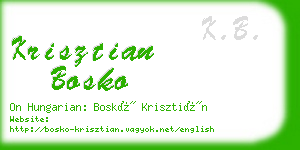 krisztian bosko business card